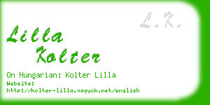 lilla kolter business card